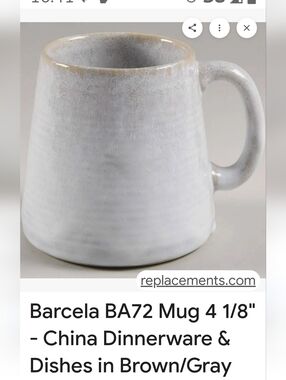 Barcela Handmade White Ceramic Mug with Subtle Gray Speckle